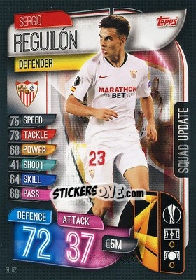 Sticker Sergio Reguilon - UEFA Champions League 2019-2020. Match Attax Extra. Spain/Portugal n. SU62 - Topps