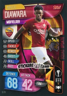 Sticker Amadou Diawara - UEFA Champions League 2019-2020. Match Attax Extra. Spain/Portugal n. SU78 - Topps