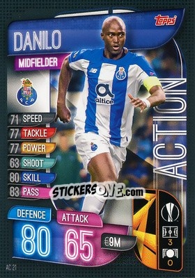 Sticker Danilo Pereira - UEFA Champions League 2019-2020. Match Attax Extra. Spain/Portugal n. AC21 - Topps