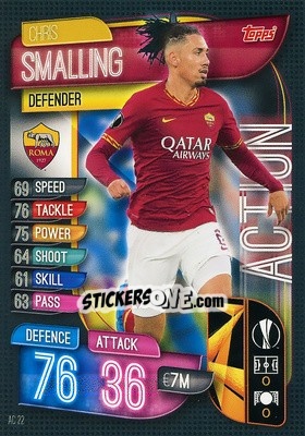 Sticker Chris Smalling - UEFA Champions League 2019-2020. Match Attax Extra. Spain/Portugal - Topps