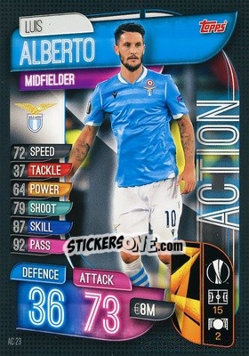Sticker Luis Alberto - UEFA Champions League 2019-2020. Match Attax Extra. Spain/Portugal n. AC23 - Topps
