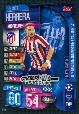 Sticker Hector Herrera - UEFA Champions League 2019-2020. Match Attax Extra. Spain/Portugal - Topps