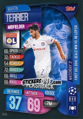 Sticker Martin Terrier - UEFA Champions League 2019-2020. Match Attax Extra. Spain/Portugal n. FB15 - Topps