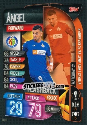 Sticker Ángel - UEFA Champions League 2019-2020. Match Attax Extra. Spain/Portugal n. FB19 - Topps