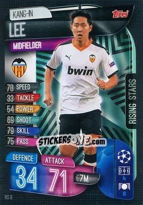 Sticker Kang-In Lee - UEFA Champions League 2019-2020. Match Attax Extra. Spain/Portugal n. RS8 - Topps