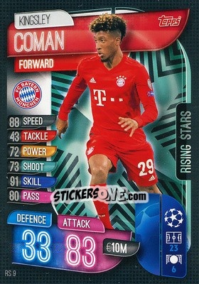 Sticker Kingsley Coman - UEFA Champions League 2019-2020. Match Attax Extra. Spain/Portugal - Topps