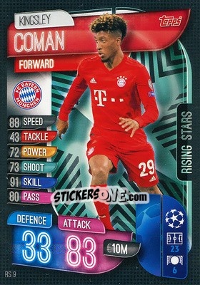 Sticker Kingsley Coman - UEFA Champions League 2019-2020. Match Attax Extra. Spain/Portugal n. RS9 - Topps