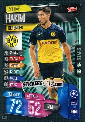 Sticker Achraf Hakim - UEFA Champions League 2019-2020. Match Attax Extra. Spain/Portugal n. RS10 - Topps