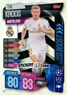 Sticker Toni Kroos - UEFA Champions League 2019-2020. Match Attax Extra. Spain/Portugal n. SB7 - Topps