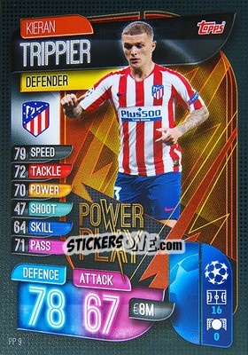 Sticker Kieran Trippier - UEFA Champions League 2019-2020. Match Attax Extra. Spain/Portugal n. PP9 - Topps