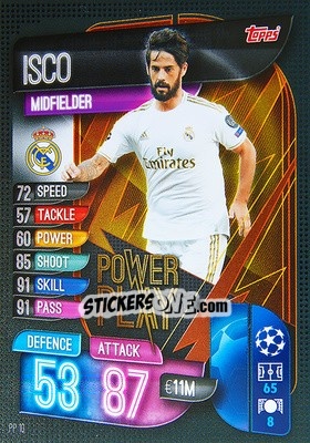 Sticker Isco - UEFA Champions League 2019-2020. Match Attax Extra. Spain/Portugal n. PP10 - Topps