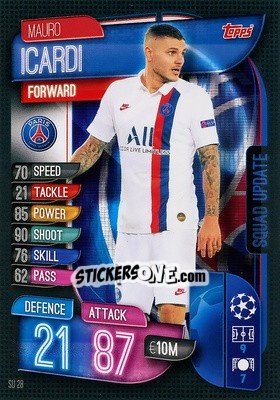 Sticker Mauro Icardi - UEFA Champions League 2019-2020. Match Attax Extra. Italy n. SU28 - Topps