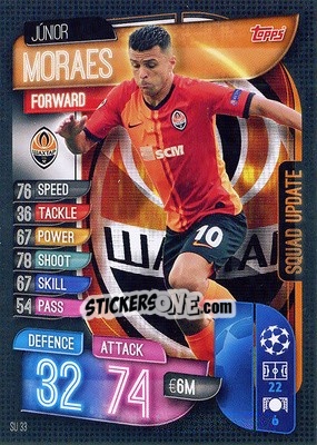 Sticker Júnior Moraes - UEFA Champions League 2019-2020. Match Attax Extra. Italy n. SU33 - Topps