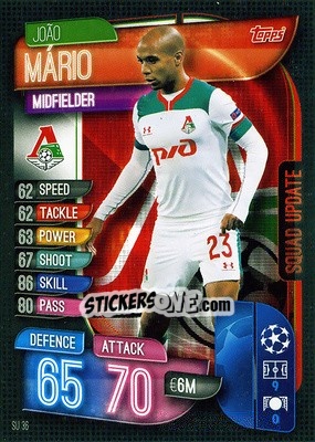 Sticker João Mário - UEFA Champions League 2019-2020. Match Attax Extra. Italy n. SU36 - Topps
