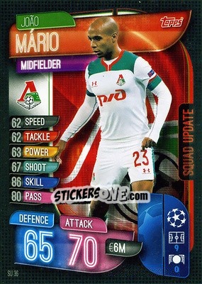 Sticker João Mário - UEFA Champions League 2019-2020. Match Attax Extra. Italy - Topps