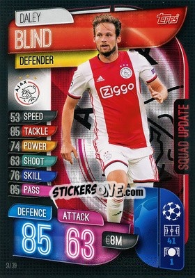 Cromo Daley Blind - UEFA Champions League 2019-2020. Match Attax Extra. Italy - Topps