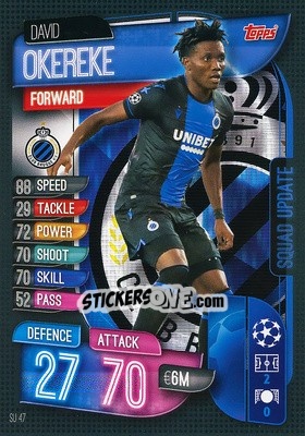 Sticker David Okereke - UEFA Champions League 2019-2020. Match Attax Extra. Italy n. SU47 - Topps
