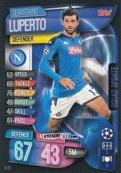 Cromo Sebastiano Luperto - Uefa Champions League 2019-2020. Match Attax Extra. Italy n. SU51 - Topps