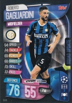 Cromo Roberto Gagliardini - Uefa Champions League 2019-2020. Match Attax Extra. Italy n. SU58 - Topps