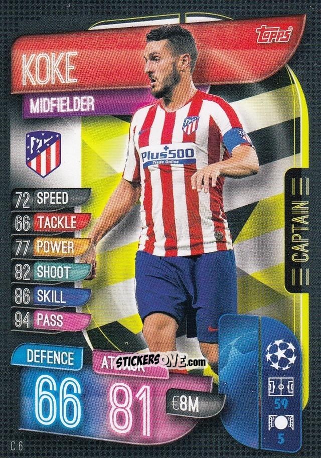 Figurina Koke - Uefa Champions League 2019-2020. Match Attax Extra. Italy n. C6 - Topps