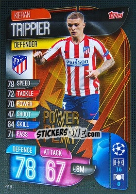 Sticker Kieran Trippier - UEFA Champions League 2019-2020. Match Attax Extra. Italy n. PP9 - Topps