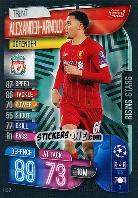 Sticker Trent Alexander-Arnold - UEFA Champions League 2019-2020. Match Attax Extra. Italy n. RS2 - Topps