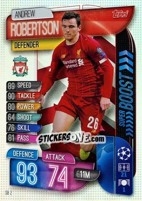 Sticker Andrew Robertson - UEFA Champions League 2019-2020. Match Attax Extra. Italy n. SB2 - Topps
