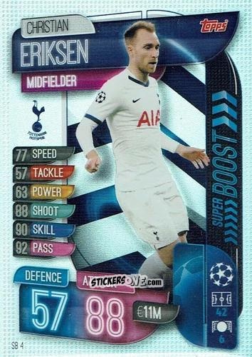 Cromo Christian Eriksen - Uefa Champions League 2019-2020. Match Attax Extra. Italy n. SB4 - Topps