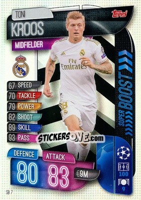 Sticker Toni Kroos - UEFA Champions League 2019-2020. Match Attax Extra. Italy n. SB7 - Topps