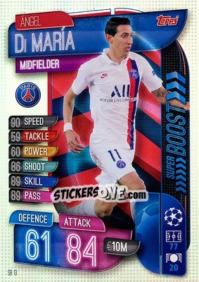 Sticker Ángel Di María - UEFA Champions League 2019-2020. Match Attax Extra. Italy - Topps