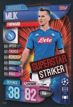 Cromo Arkadiusz Milik - Uefa Champions League 2019-2020. Match Attax Extra. Italy n. SS12 - Topps