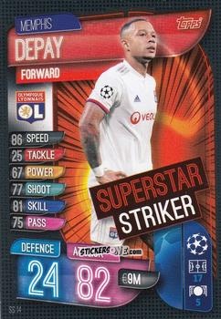 Cromo Memphis Depay - Uefa Champions League 2019-2020. Match Attax Extra. Italy n. SS14 - Topps