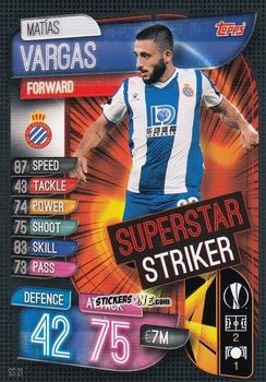 Figurina Matías Vargas - Uefa Champions League 2019-2020. Match Attax Extra. Italy n. SS21 - Topps