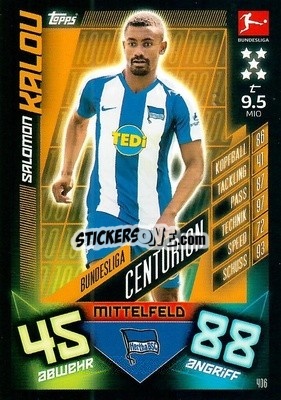 Sticker Salomon Kalou - German Fussball Bundesliga 2019-2020. Match Attax Action n. 406 - Topps