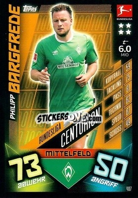 Sticker Philipp Bargfrede - German Fussball Bundesliga 2019-2020. Match Attax Action - Topps