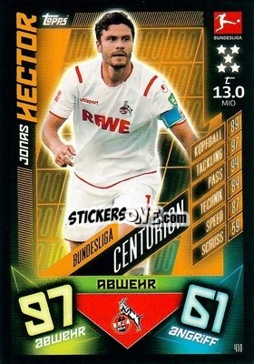 Sticker Jonas Hector - German Fussball Bundesliga 2019-2020. Match Attax Action n. 410 - Topps