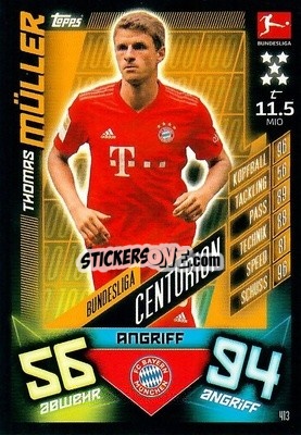 Sticker Thomas Müller - German Fussball Bundesliga 2019-2020. Match Attax Action n. 413 - Topps
