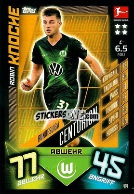 Sticker Robin Knoche - German Fussball Bundesliga 2019-2020. Match Attax Action n. 414 - Topps