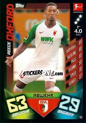 Sticker Reece Oxford - German Fussball Bundesliga 2019-2020. Match Attax Action n. 415 - Topps