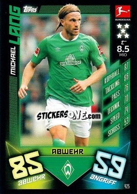 Sticker Michael Lang - German Fussball Bundesliga 2019-2020. Match Attax Action n. 425 - Topps