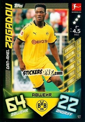 Sticker Dan-Axel Zagadou - German Fussball Bundesliga 2019-2020. Match Attax Action - Topps