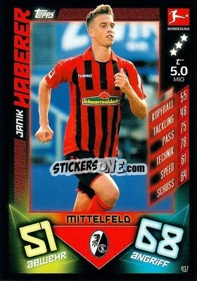 Figurina Janik Haberer - German Fussball Bundesliga 2019-2020. Match Attax Action - Topps