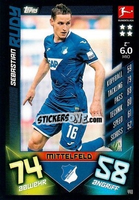 Figurina Sebastian Rudy - German Fussball Bundesliga 2019-2020. Match Attax Action - Topps