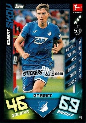 Figurina Robert Skov - German Fussball Bundesliga 2019-2020. Match Attax Action - Topps