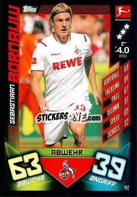 Sticker Sebastiaan Bornauw - German Fussball Bundesliga 2019-2020. Match Attax Action - Topps