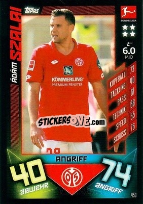 Figurina Ádám Szalai - German Fussball Bundesliga 2019-2020. Match Attax Action - Topps