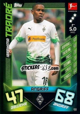 Figurina Ibrahima Traoré - German Fussball Bundesliga 2019-2020. Match Attax Action - Topps