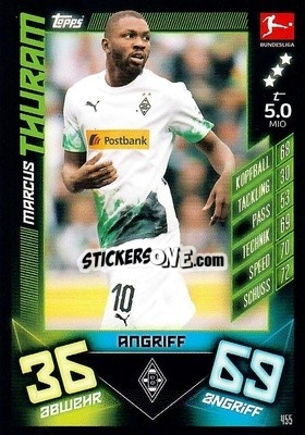 Sticker Marcus Thuram - German Fussball Bundesliga 2019-2020. Match Attax Action n. 455 - Topps