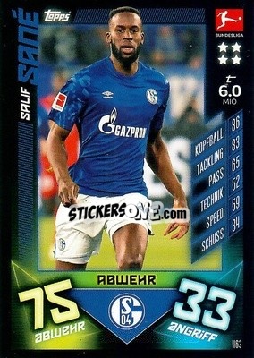 Sticker Salif Sané - German Fussball Bundesliga 2019-2020. Match Attax Action n. 463 - Topps