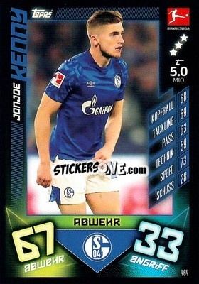 Sticker Jonjoe Kenny - German Fussball Bundesliga 2019-2020. Match Attax Action - Topps